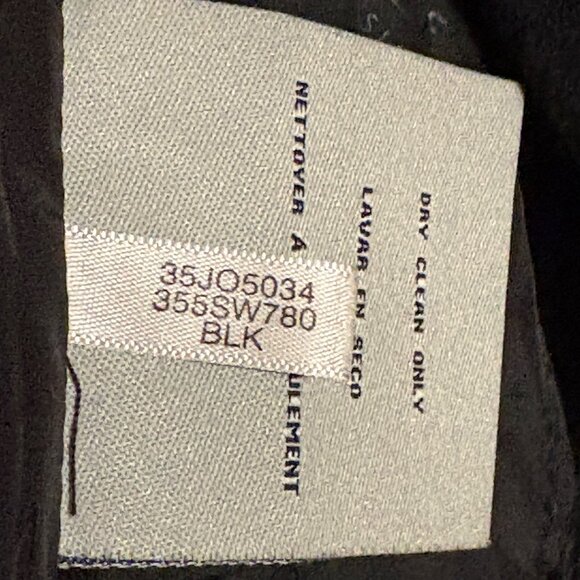 Cole Haan Signature Womens Asymmetrical Belted Full Zip Wool Coat Size 8 Black - Picture 12 of 16